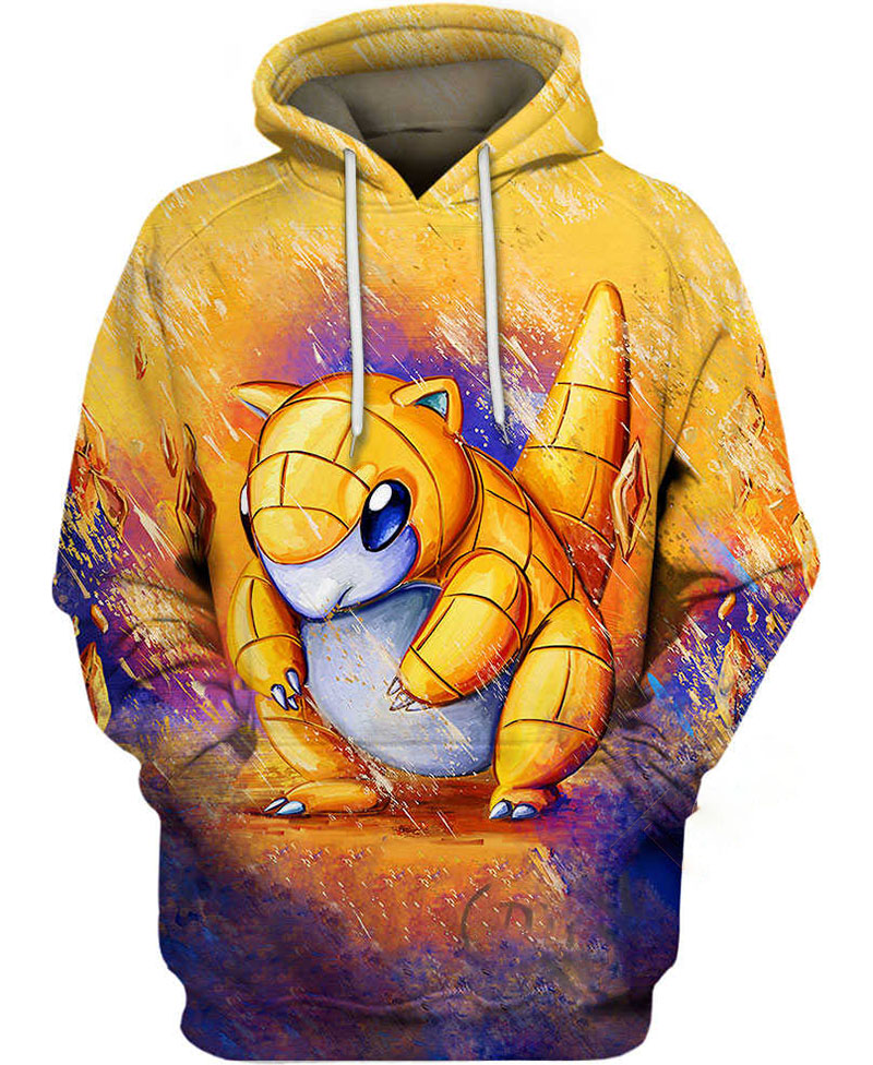 Sandshrew Pokemon Hoodie 3D