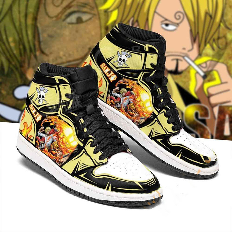 Sanji Straw Hat Pirates One Piece Sneakers Anime Air Jordan Shoes 5 Sanji Straw Hat Pirates One Piece Sneakers Anime Air Jordan Shoes