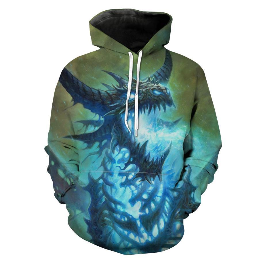 Sapphiron Warcraft Sapphiron Undead Dragon Hoodie 3D 5 Sapphiron Warcraft Sapphiron Undead Dragon Hoodie 3D