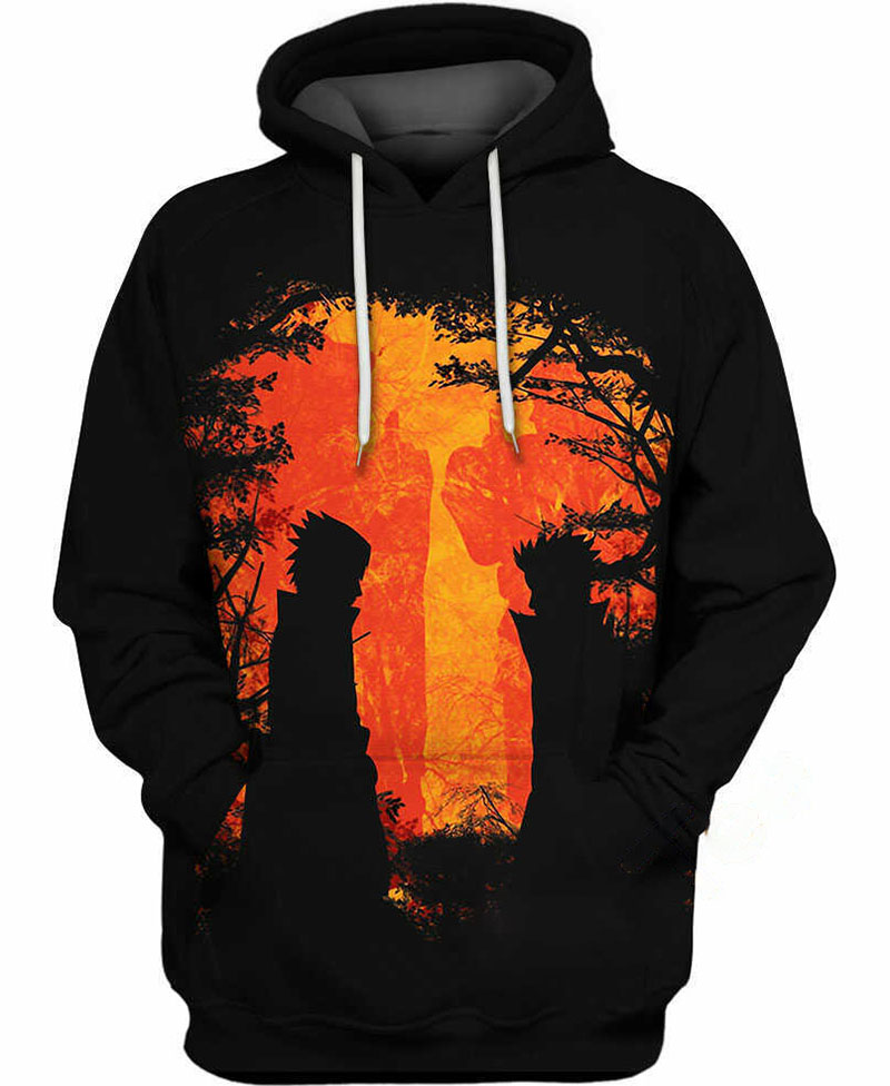 Sasuke And Naruto Hoodie 3D