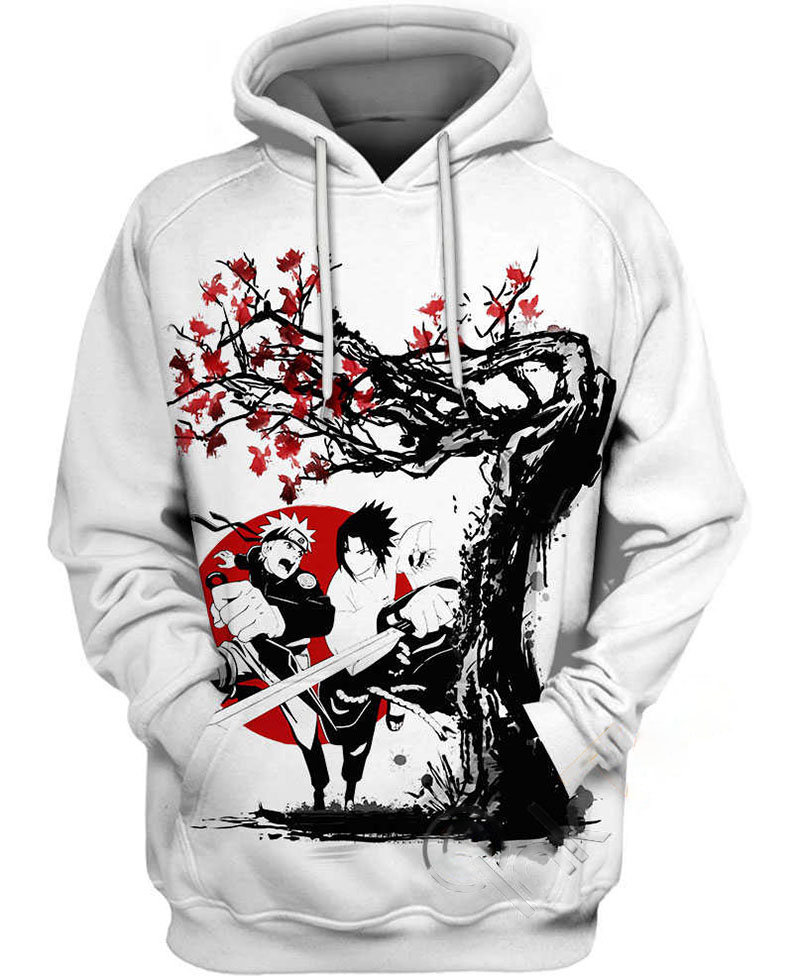 Sasuke And Naruto Hoodie 3D 2 Sasuke And Naruto Hoodie 3D