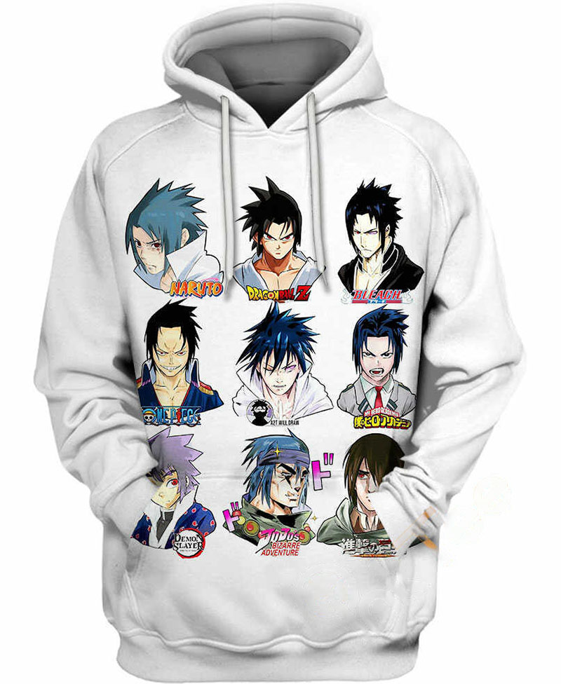 Sasuke Art Styles Hoodie 3D