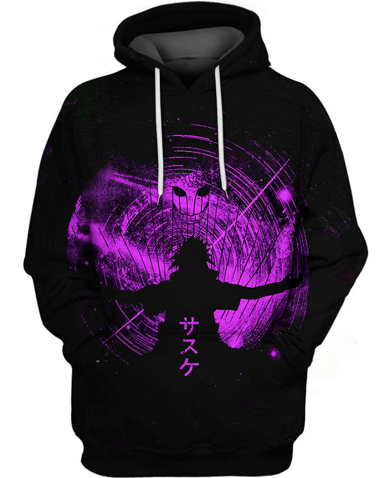 Sasuke Purple Space Hoodie 3D