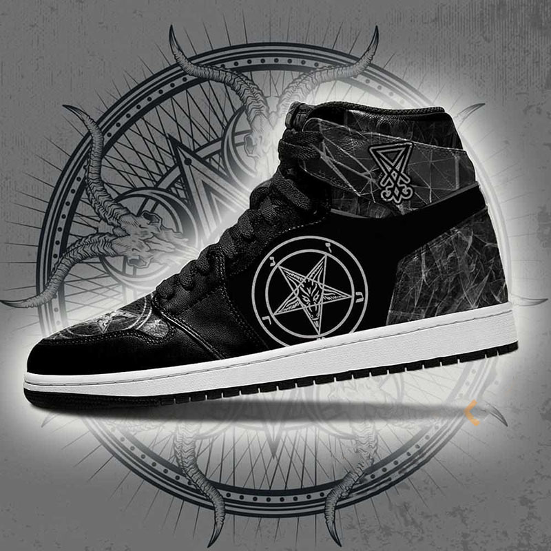 Satanic Black Custom Air Jordan Shoes 1 Satanic Black Custom Air Jordan Shoes