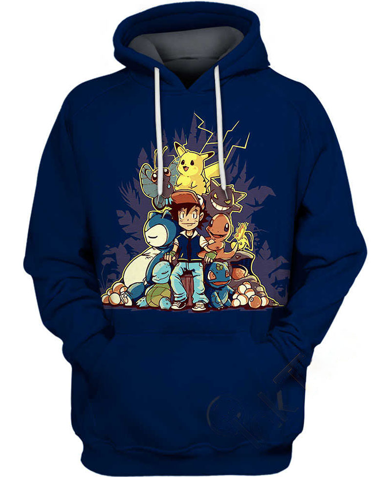 Satoshi Pokemon Hoodie 3D