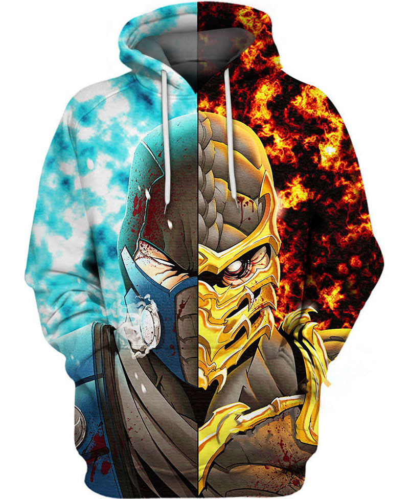 Scorpion Vs Sub Zero Hoodie 3D 8 Scorpion Vs Sub Zero Hoodie 3D