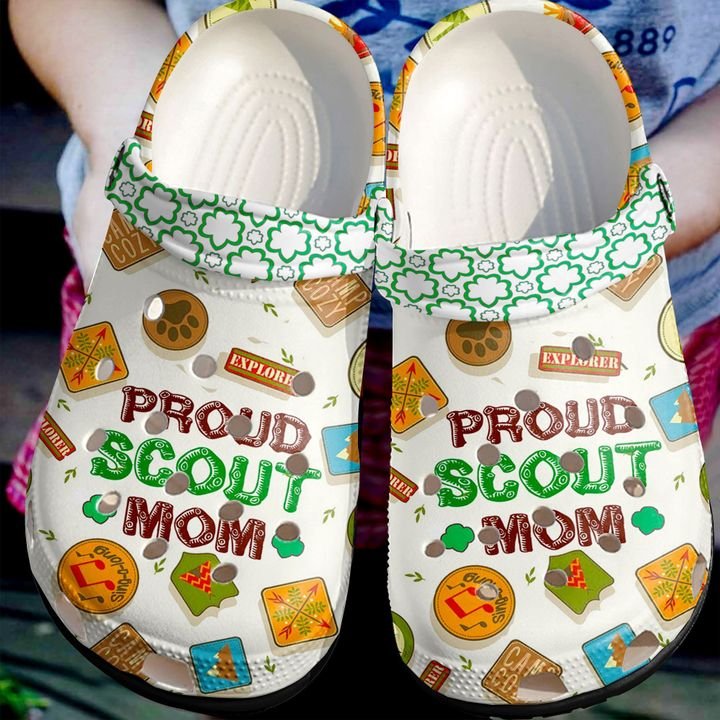 Scout Proud Mom Crocs Clog Shoes 8 Scout Proud Mom Crocs Clog Shoes