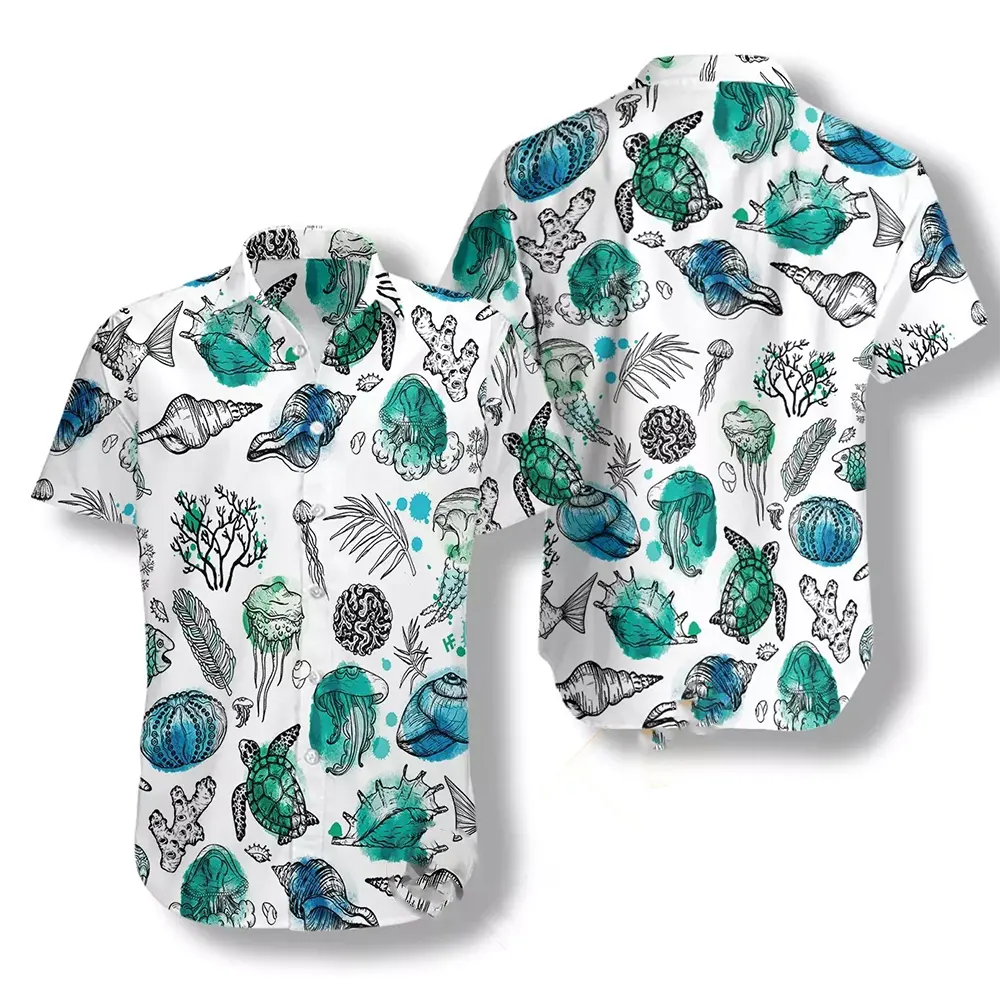 Sea Organisms Fish Hawaiian shirts