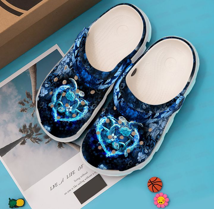 Sea Turtle Blue Crocs Clog Shoes 1 Sea Turtle Blue Crocs Clog Shoes