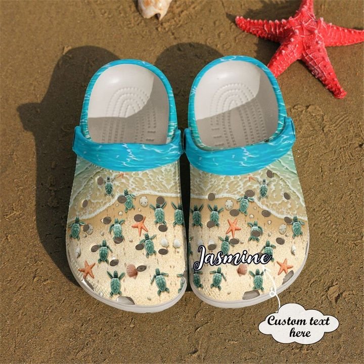 Sea Turtle Personalized Beach Crocs Clog Shoes