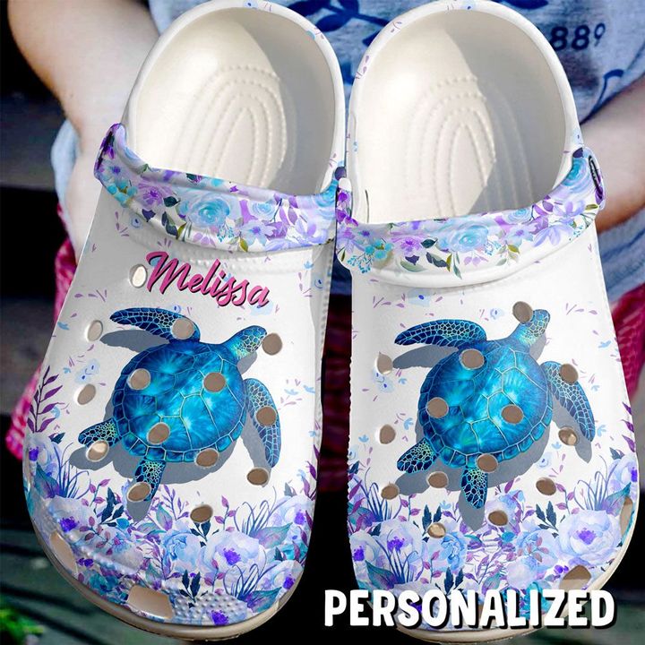 Sea Turtle Personalized Cute Crocs Clog Shoes