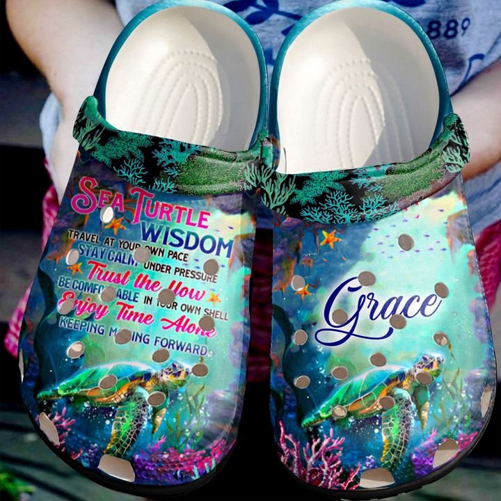 Sea Turtle Personalized Wisdom Crocs Clog Shoes