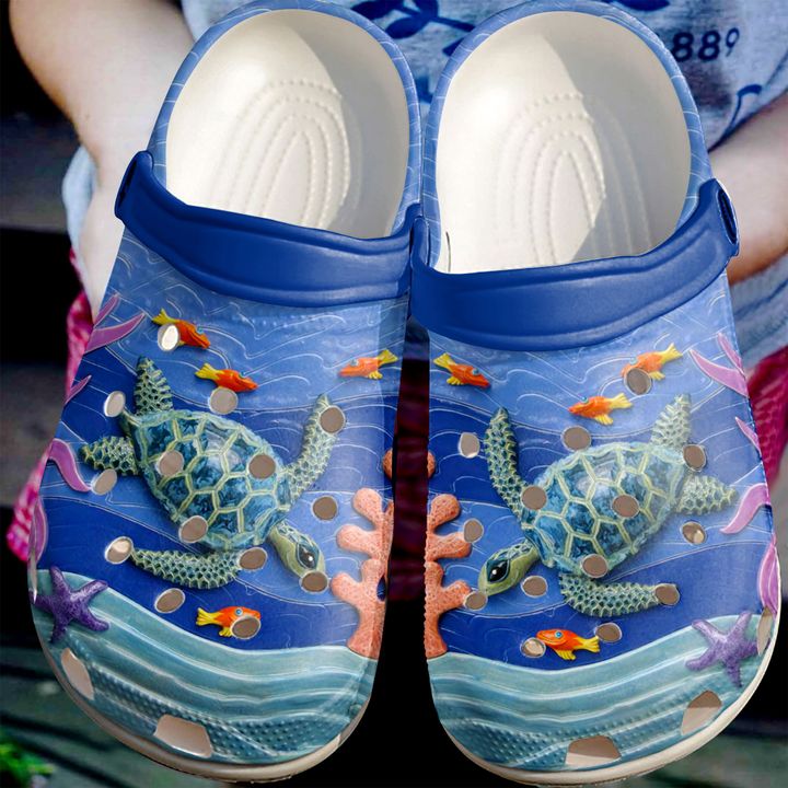 Sea Turtle Under The Crocs Clog Shoes 14 Sea Turtle Under The Crocs Clog Shoes