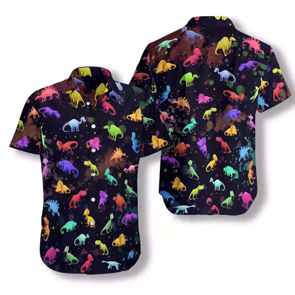 Seamless Dinosaurs Pattern Hawaiian shirts 3 Seamless Dinosaurs Pattern Hawaiian shirts