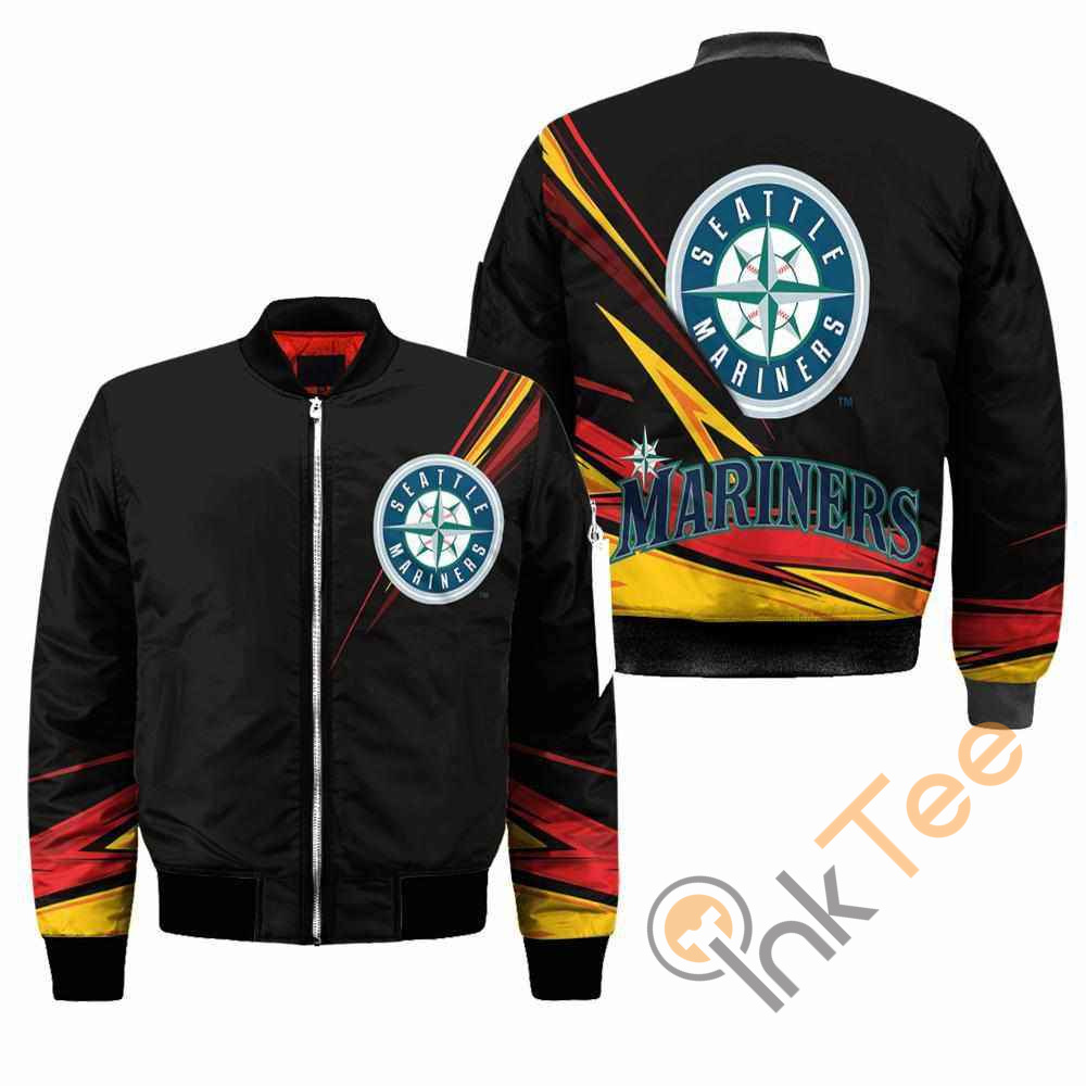 Seattle Mariners MLB Black Apparel Best Christmas Gift For Fans Bomber Jacket