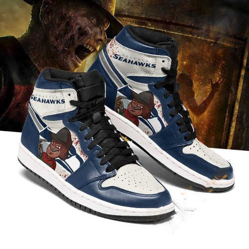 Seattle Seahawks Horror Custom Air Jordan Shoes