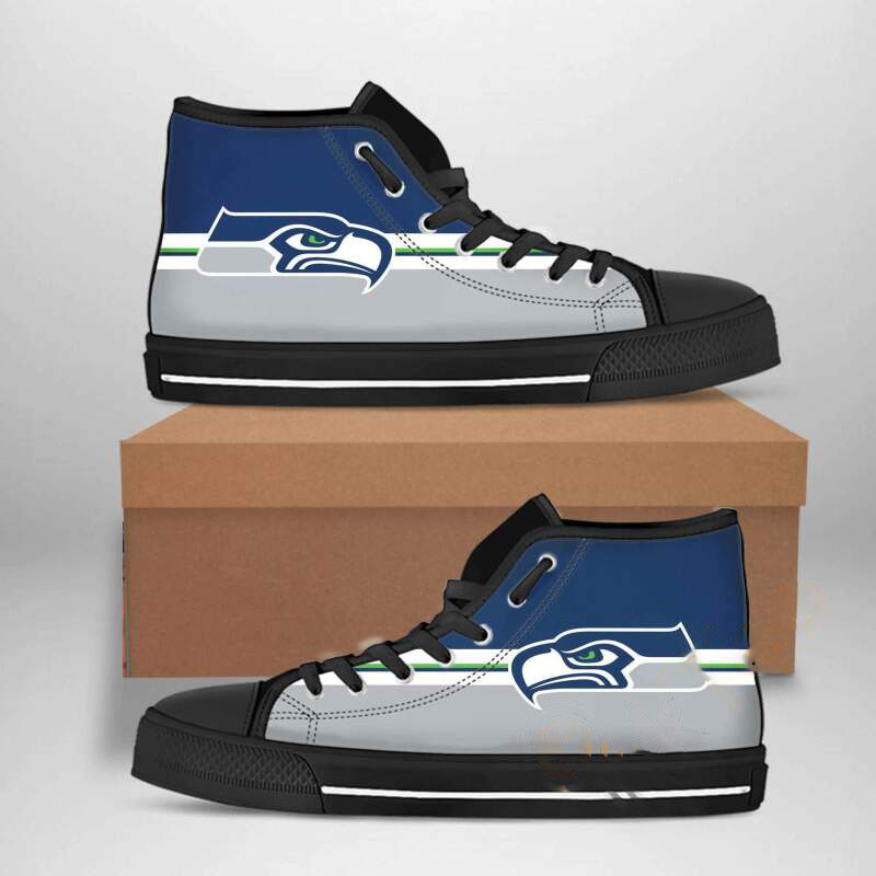 Seattle Seahawks Nfl Football High Top Shoes 1 Seattle Seahawks Nfl Football High Top Shoes