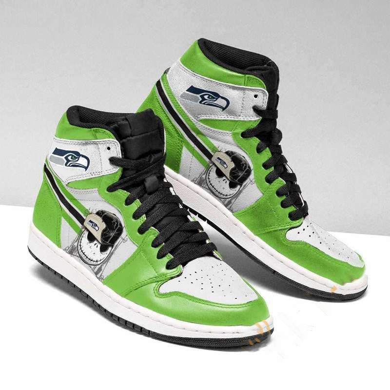 Seattle Seahawks NFL Football Jack Skellington Custom Air Jordan Shoes
