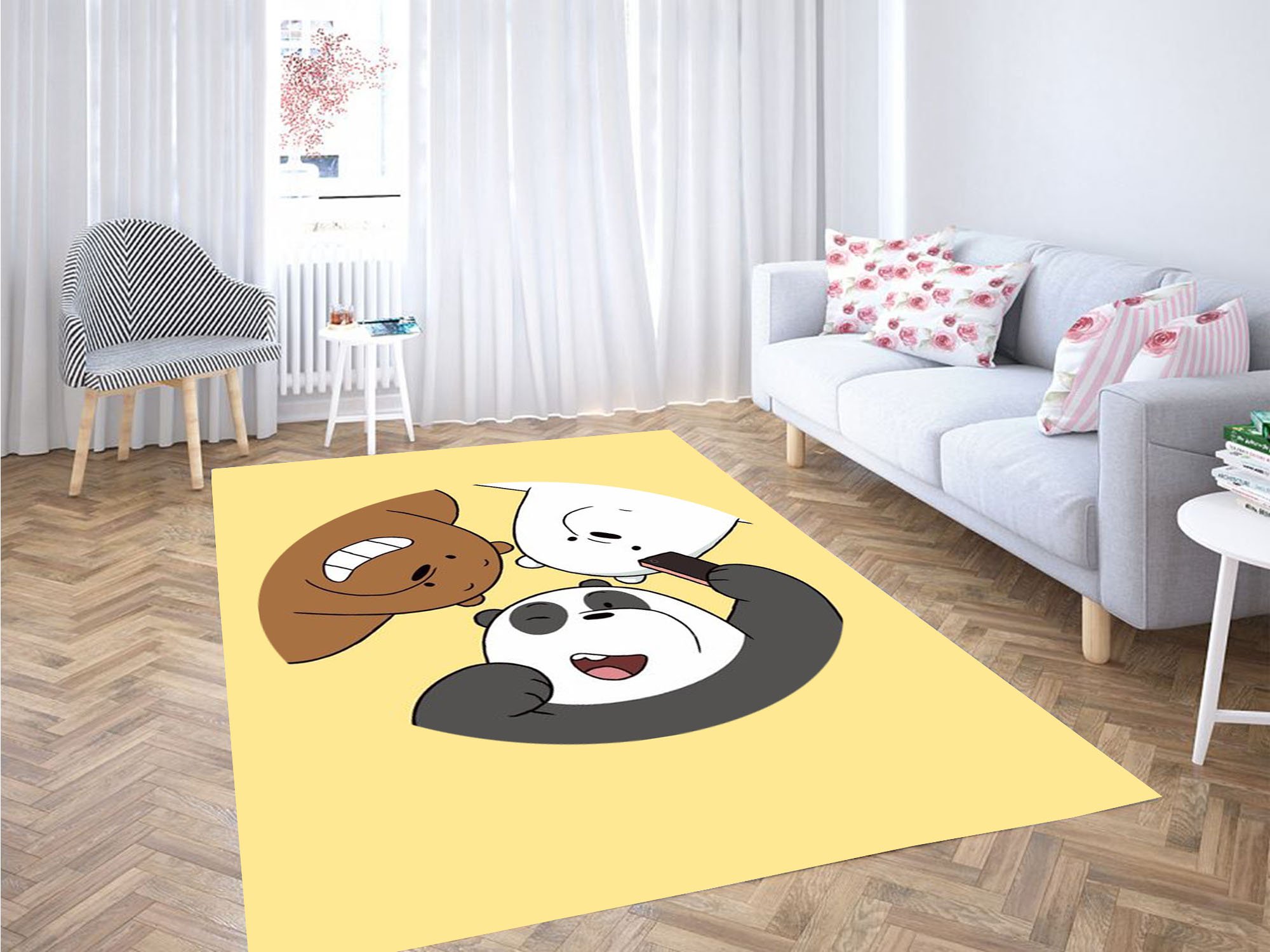 Selfie We Bare Bears Carpet Rug
