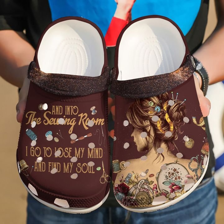 Sewing Into The Room Crocs Clog Shoes