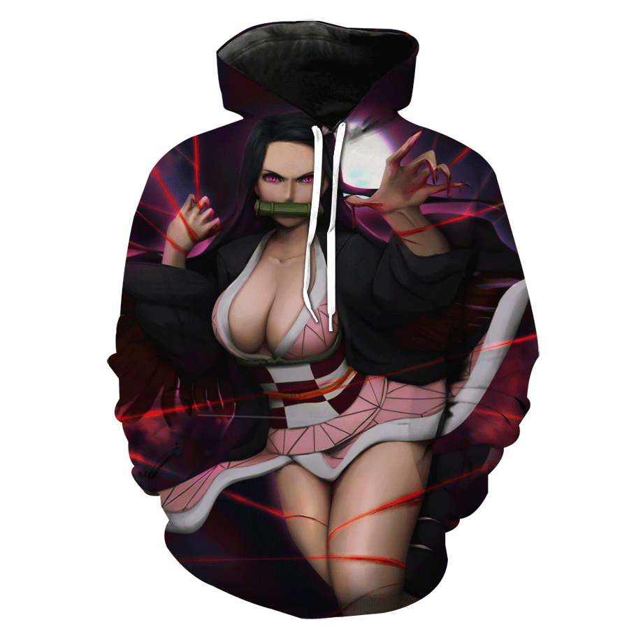 Sexy Nezuko Demon Slayer Sexy Hoodie 3D 3 Sexy Nezuko Demon Slayer Sexy Hoodie 3D