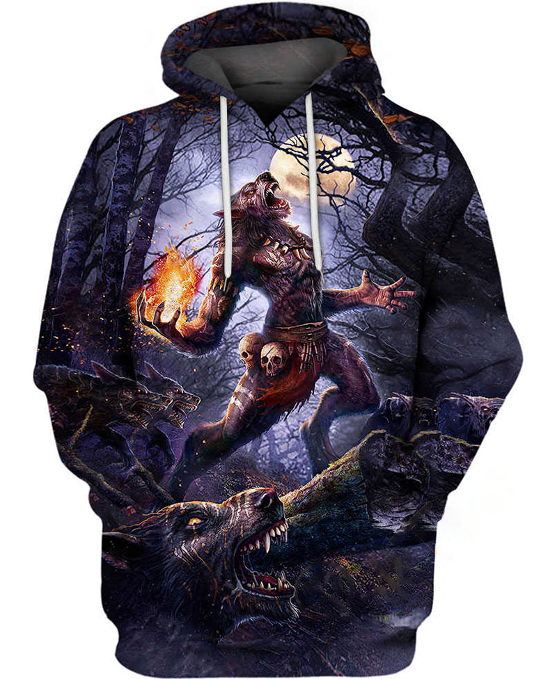 Shaman?s Wolf Pack Hoodie 3D 2 Shaman?s Wolf Pack Hoodie 3D