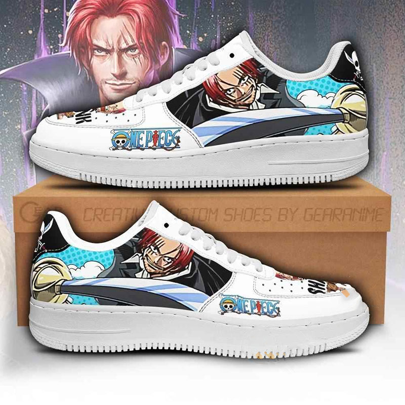 Shank Custom One Piece Anime Nike Air Force Shoes