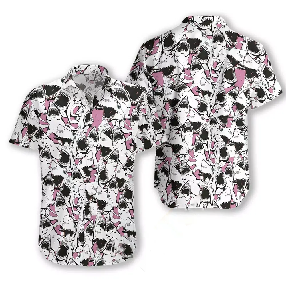 Shark Pattern Hawaiian shirts