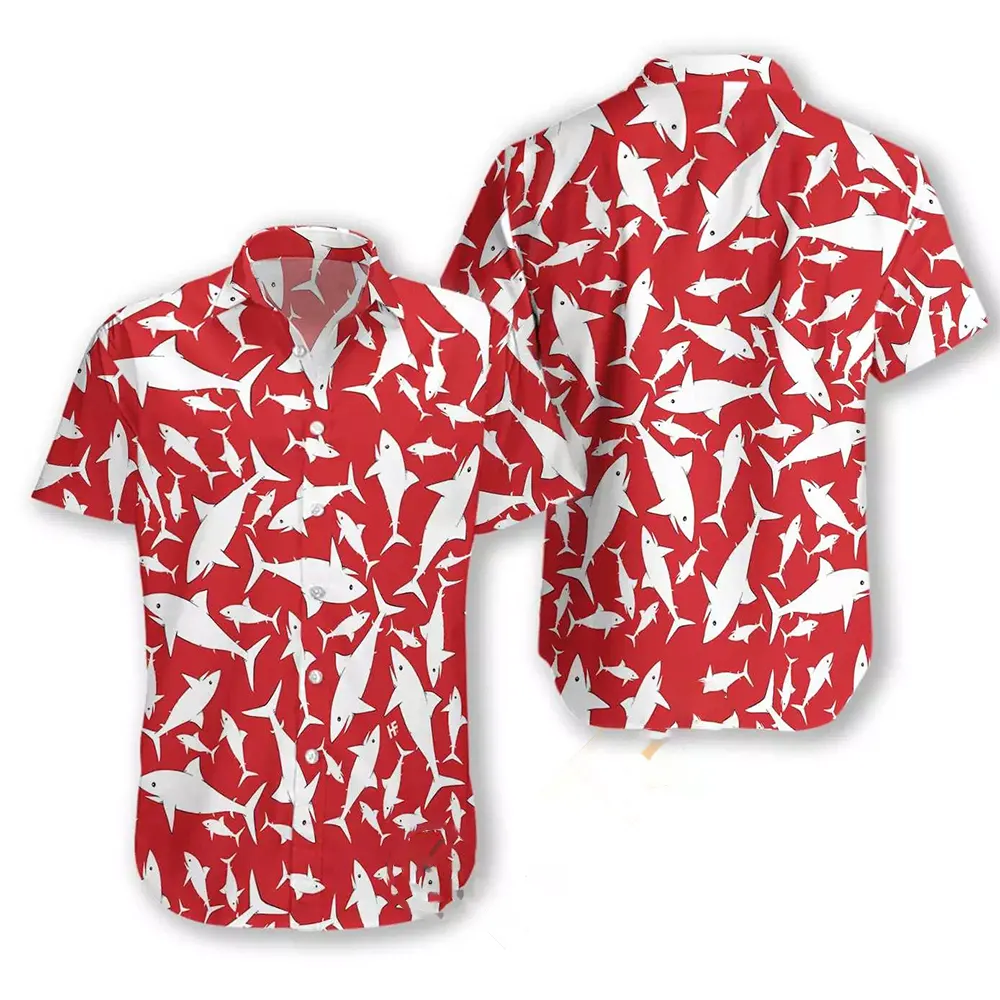 Shark Pattern Hawaiian shirts