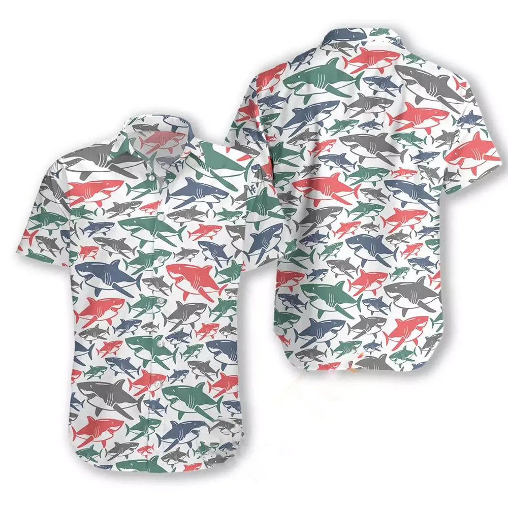 Shark Pattern Hawaiian shirts 2 Shark Pattern Hawaiian shirts