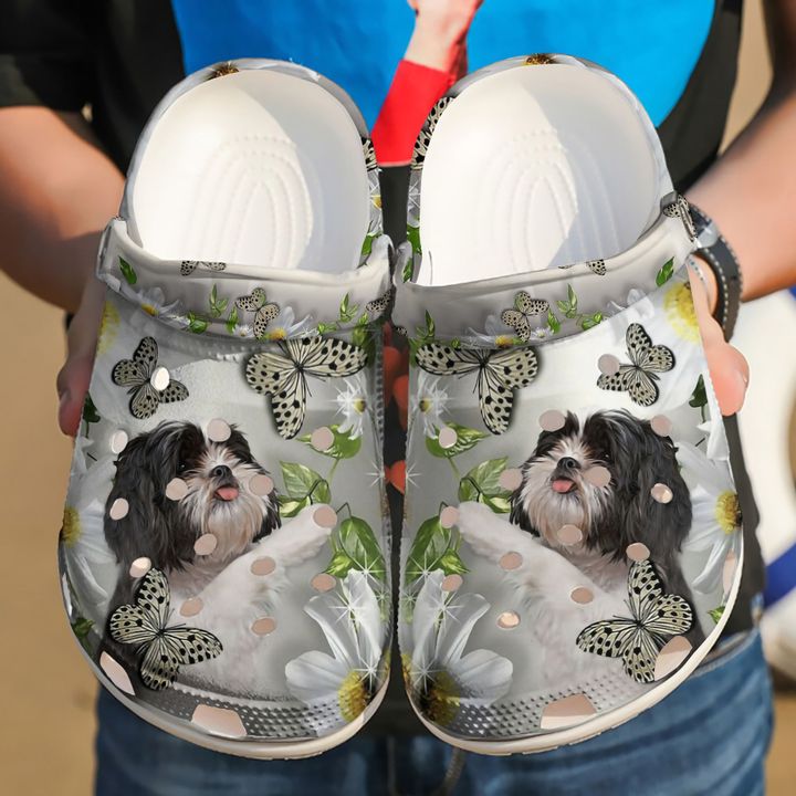 Shih Tzu Daisy Crocs Clog Shoes