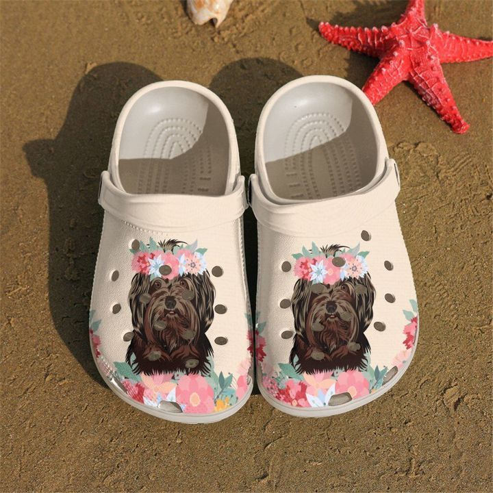 Shih Tzu Floral Crown Crocs Clog Shoes