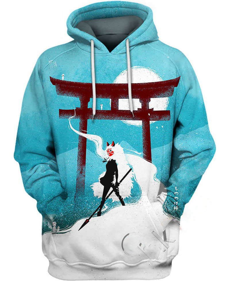 Shinto Shrine Princess Mononoke Hoodie 3D