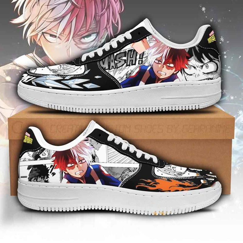 Shoto Todoroki Custom My Hero Academia Anime Nike Air Force Shoes 8 Shoto Todoroki Custom My Hero Academia Anime Nike Air Force Shoes