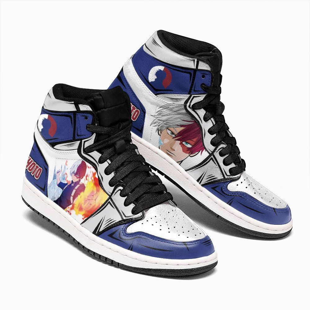 Shoto Todoroki Mha Custom Anime Air Jordan Shoes