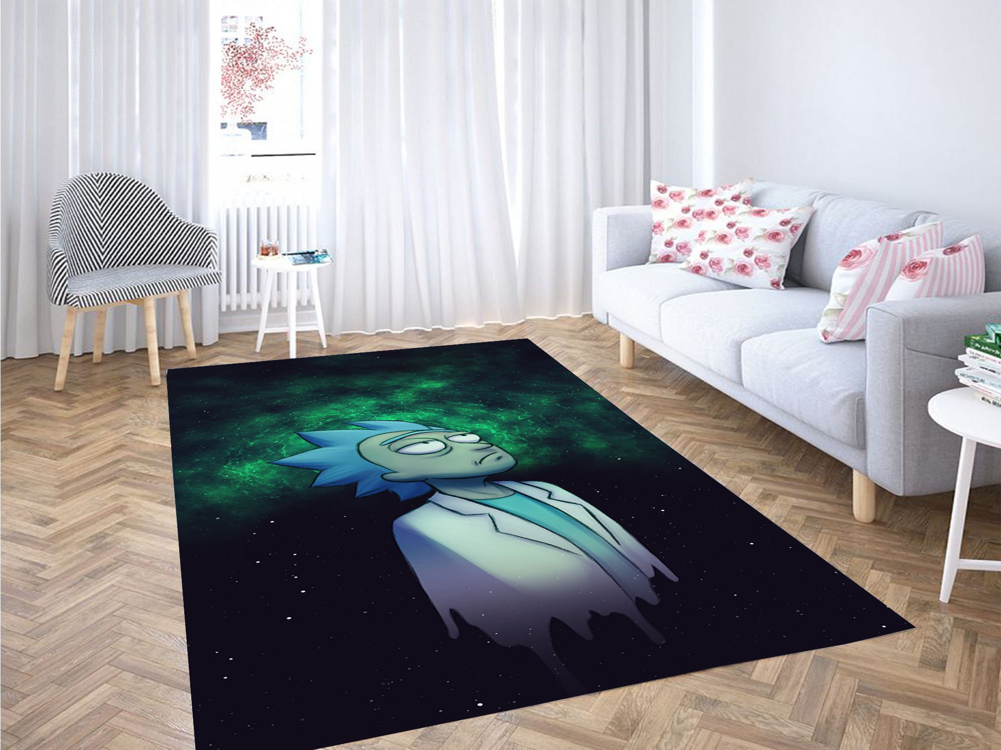 Shrineheart Rick And Morty Hurt Carpet Rug