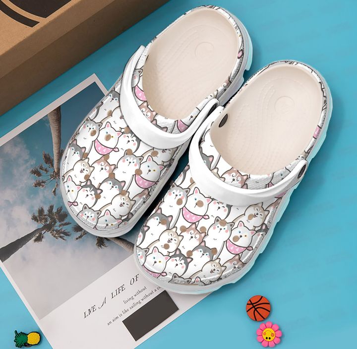 Siberian Husky Cute Huskies Crocs Clog Shoes