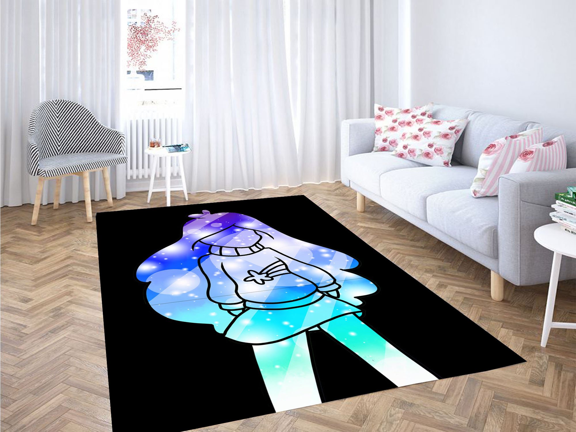 Silhouette Mabel Gravity Falls Carpet Rug