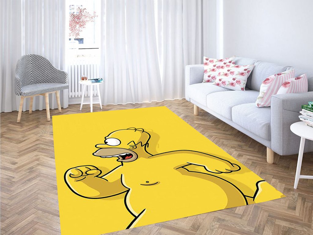 Simpsons Run Wallpaper Living Room Modern Carpet Rug