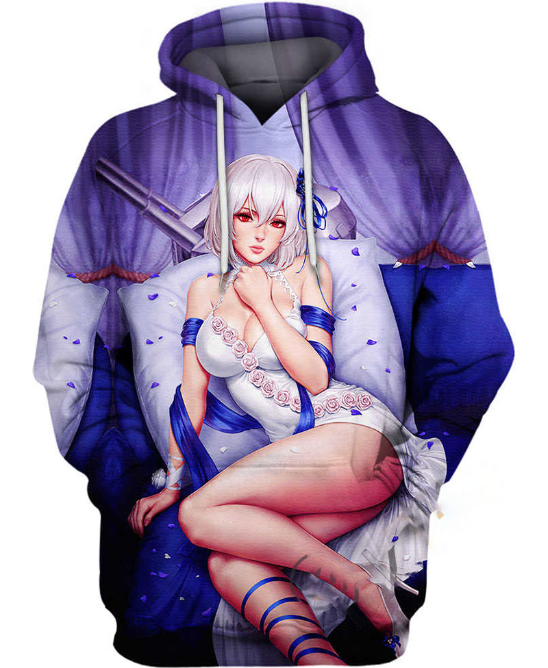 Sirius Azur Lane Ahegao Hoodie 3D