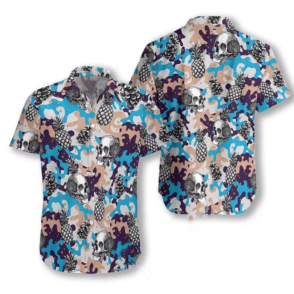 Skull Camouflage Pattern Hawaiian shirts 4 Skull Camouflage Pattern Hawaiian shirts
