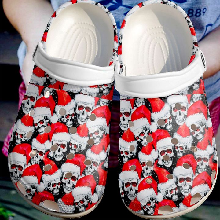 Skull Christmas Crocs Clog Shoes