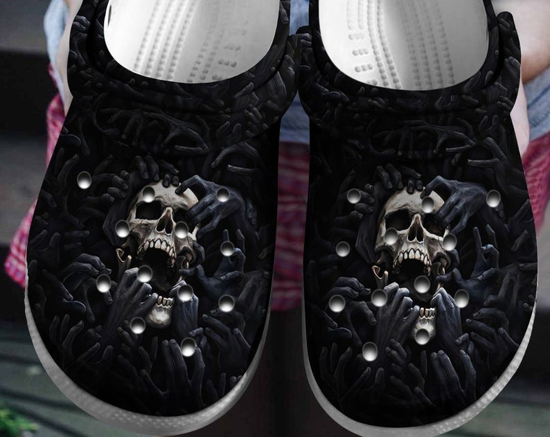 Skull Dark Night Crocs Clog Shoes