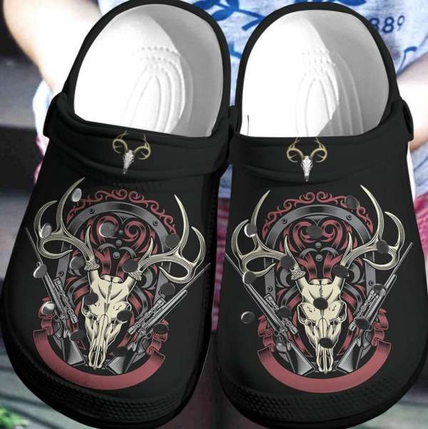Skull Deer Hunting Crocs Clog Shoes 2 Skull Deer Hunting Crocs Clog Shoes