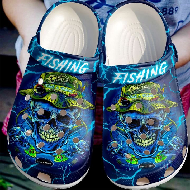 Skull Fisherman Crocs Clog Shoes