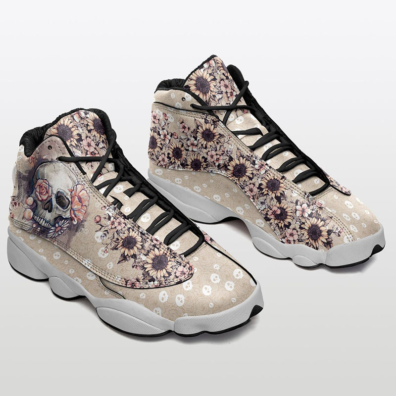 Skull Flower Air Jordan Shoes