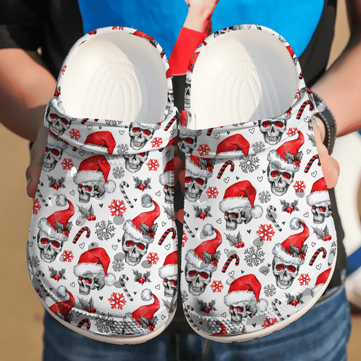 Skull Heaven Christmas Crocs Clog Shoes