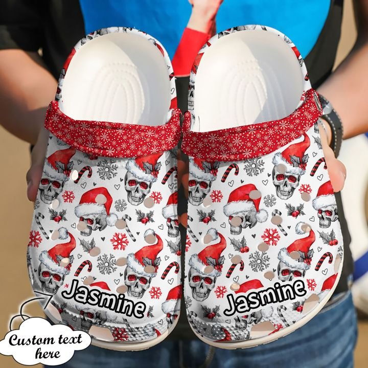 Skull Personalized Christmas Crocs Clog Shoes 14 Skull Personalized Christmas Crocs Clog Shoes