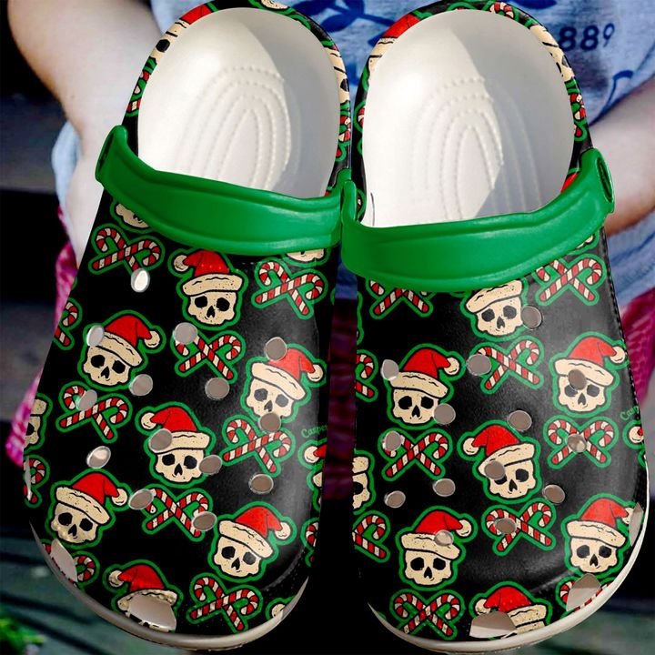 Skull Santa Crocs Clog Shoes