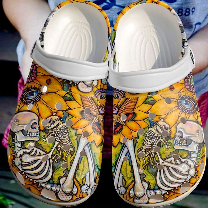 Skull Soulmate Dog And Crocs Clog Shoes